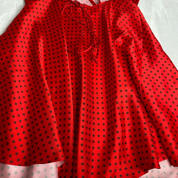 Zara red black polka dot mini dress - Picture 6 of 11